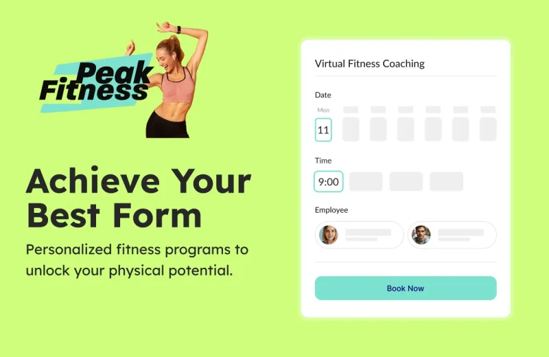 Online booking system for Fitness Industry Reps