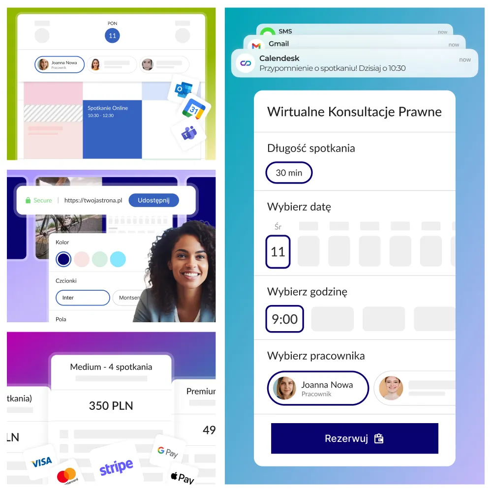 System rezerwacji online Calendesk - Zarządzanie każdą sprawą jest łatwiejsze dzięki Calendesk.